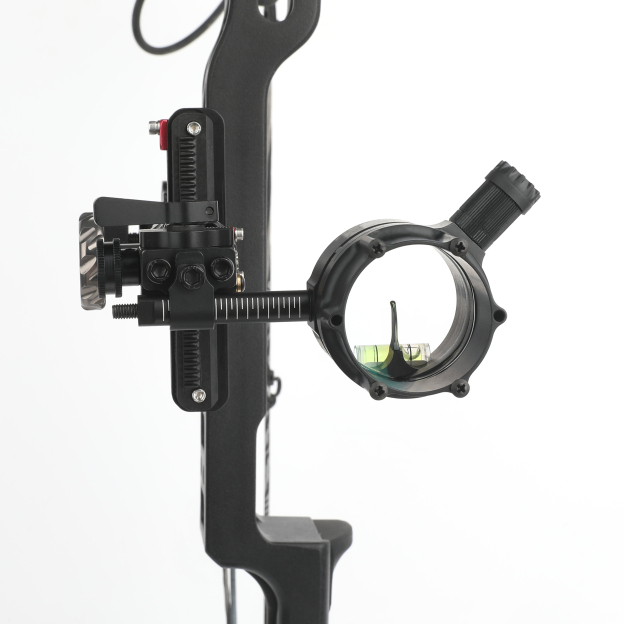 Topoint TX9610 Hunting Compound Bow Sight 1-Pin CNC Carbon Adjustable