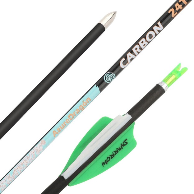 Pure Carbon Arrows 32 inch SP300-1000 Vanes .003" Recurve Compound Bow