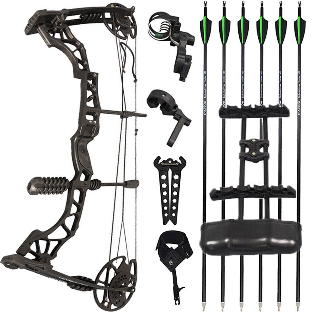Compound Bow Arrows Set 30-70lbs Adjustable Archery Shooting Hunting