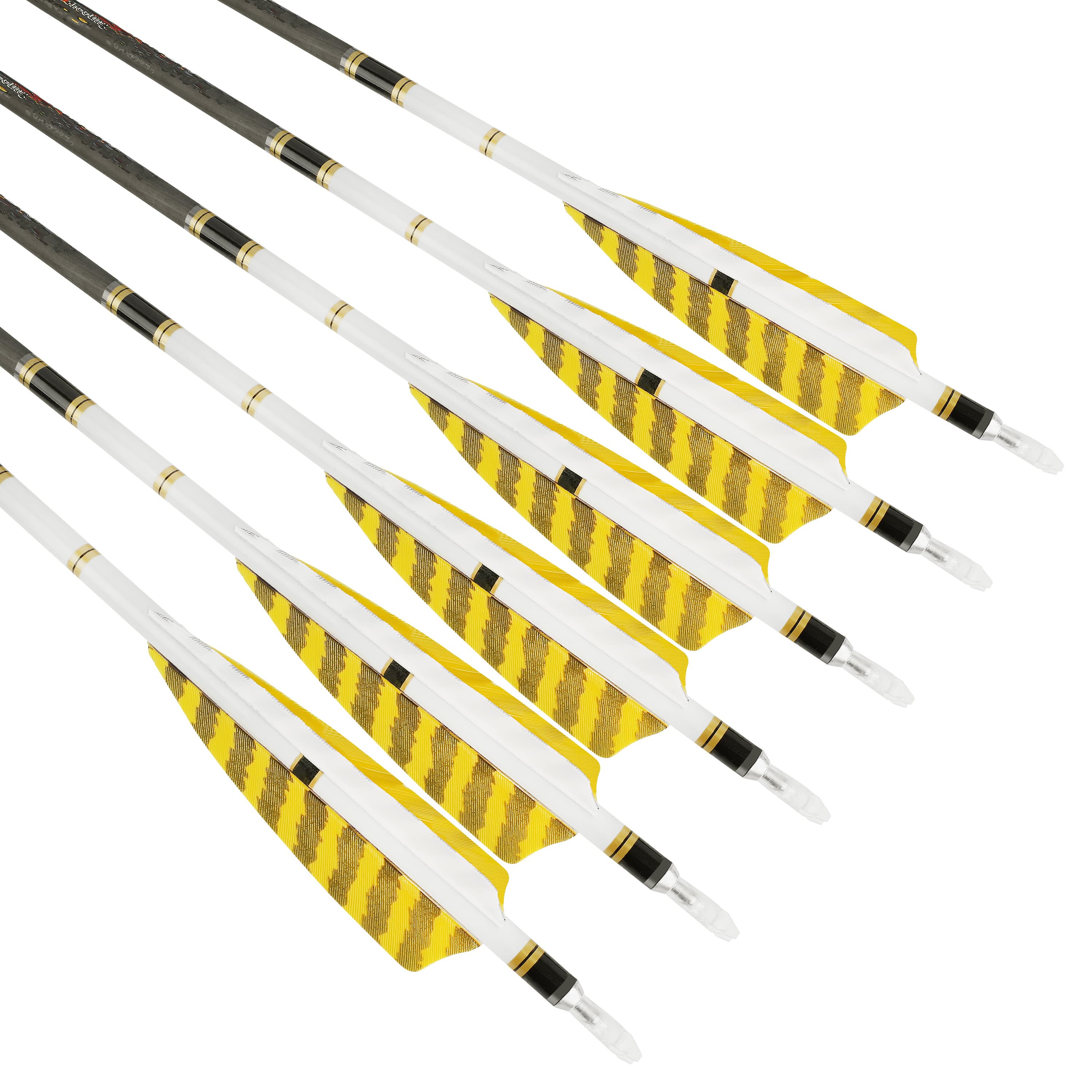 31" Pure Carbon Arrows SP250-600 Feathers Hunting Target