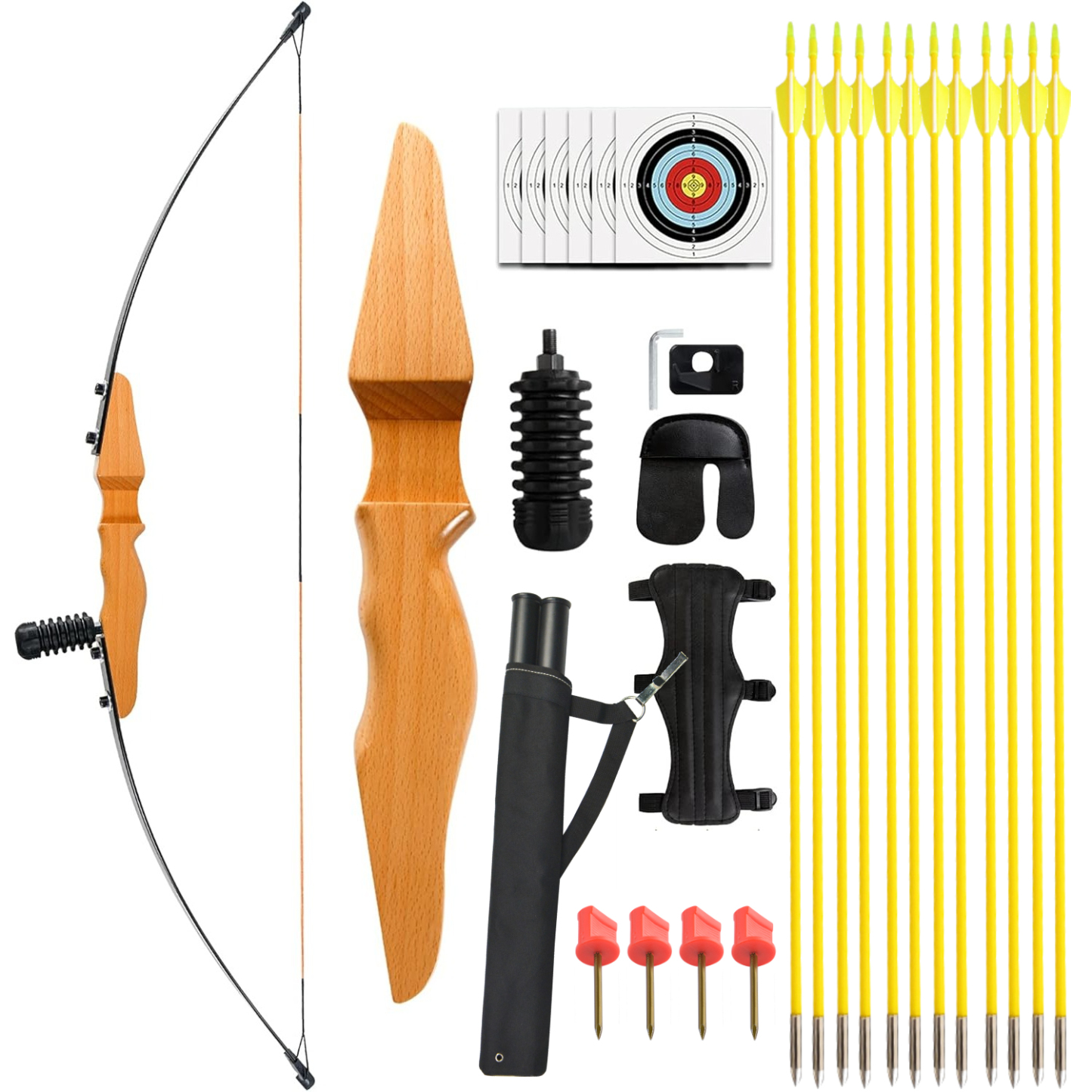 Takedown Practice Recurve Bow for Beginners Adult Bow and Arrow Set