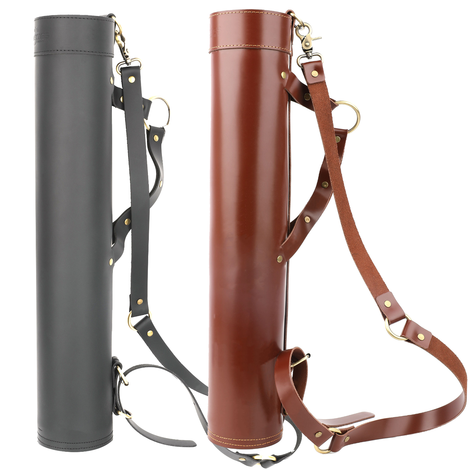 Leather Archery Quiver Shoulder/Waist Carry Handmade Cowhide LH RH