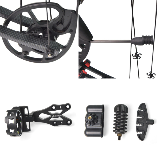Junxing M125 Compound Bow Set 30-70lbs RH/LH 320FPS Hunting