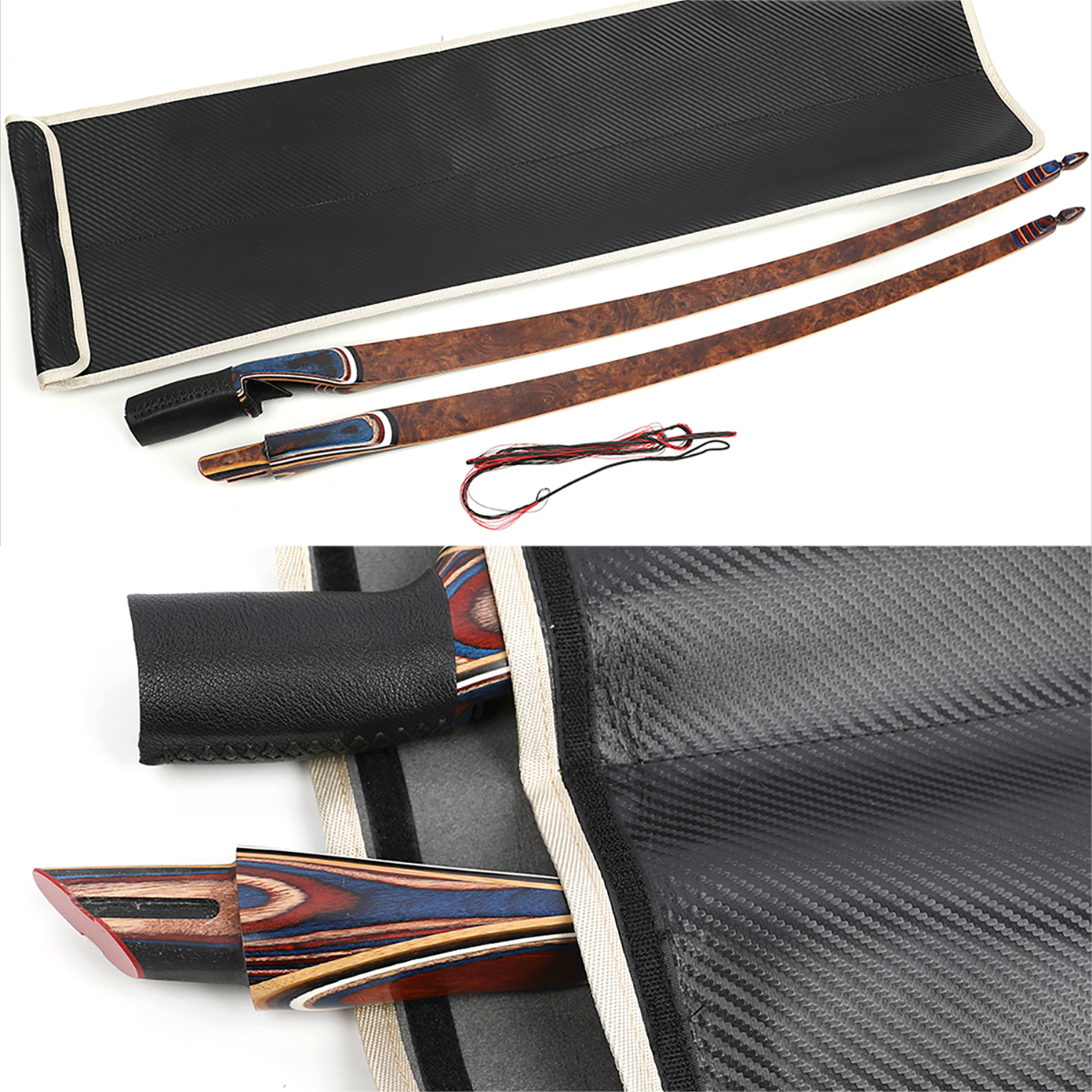 Traditional Takedown Triangle Bow LH RH 60" 20-55 lbs