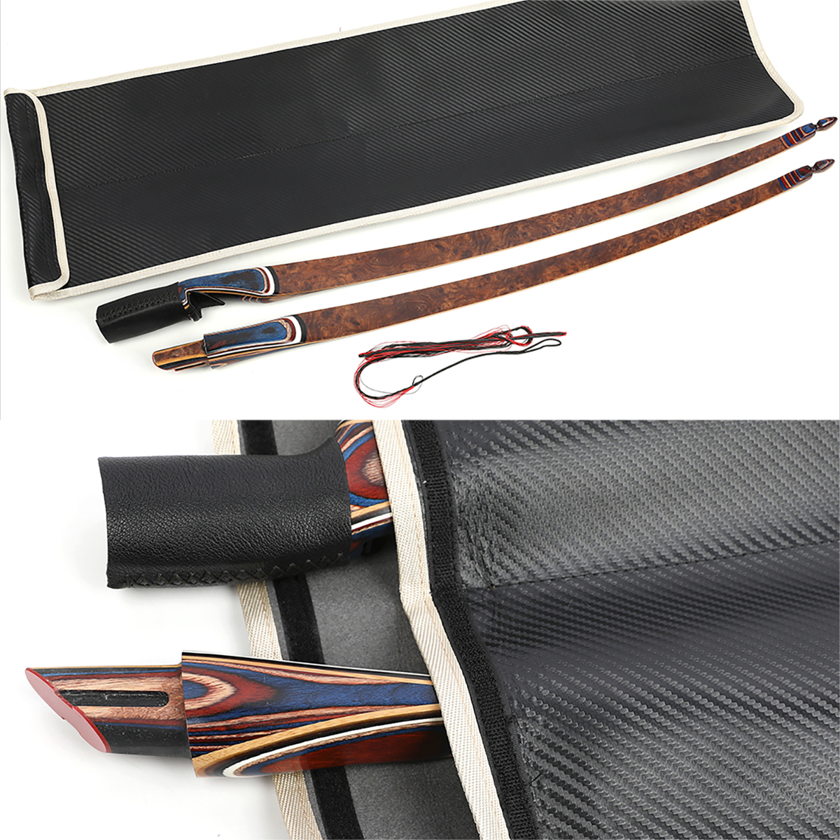 Traditional Takedown Triangle Bow LH RH 60" 20-55 lbs