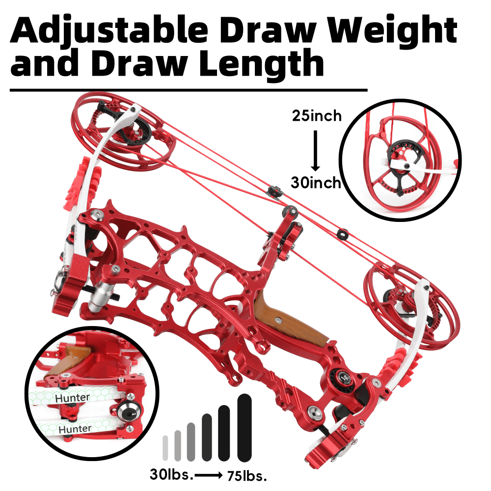 CNC Dual-use Compound Bow Steel Ball Arrow 17" Hunting RH LH