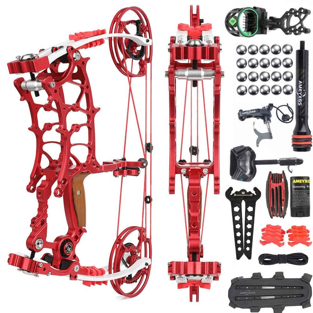 CNC Compound Bow Steel Ball Arrow Dual-use 17" 30-75lbs RH LH