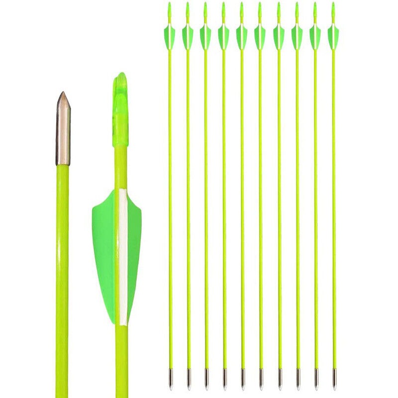 31" Fiberglass Arrows Target Practice Recurve Bow Hunting Shooting