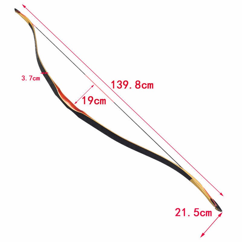 55inch Traditional Bow Handmade 20-50Ibs Wood Archery Hunting