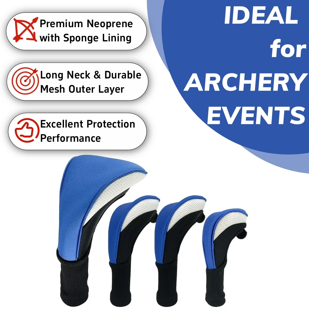 Golf Club Head Cover Set Driver Fairway Hybrid Headcovers Tags 3Pcs 