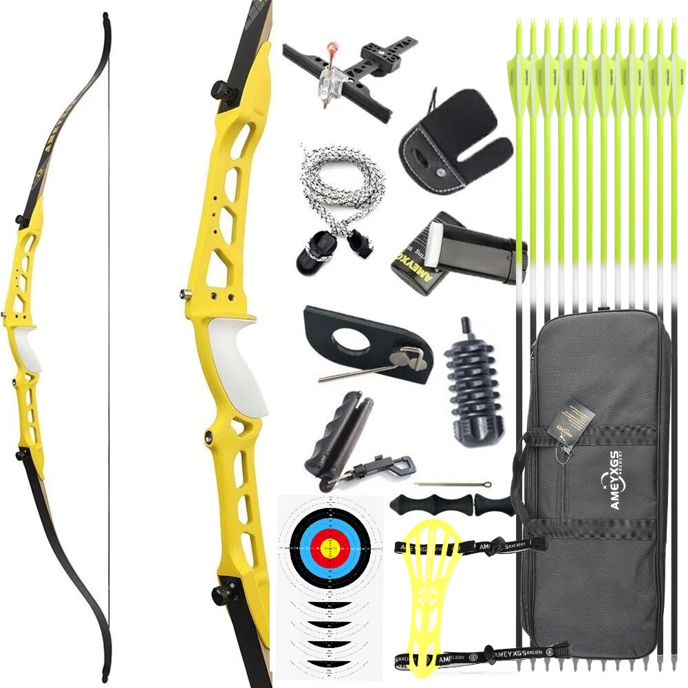 Target Recurve Bow 66" 68" 70" 14-40 lbs for Competition Beginners