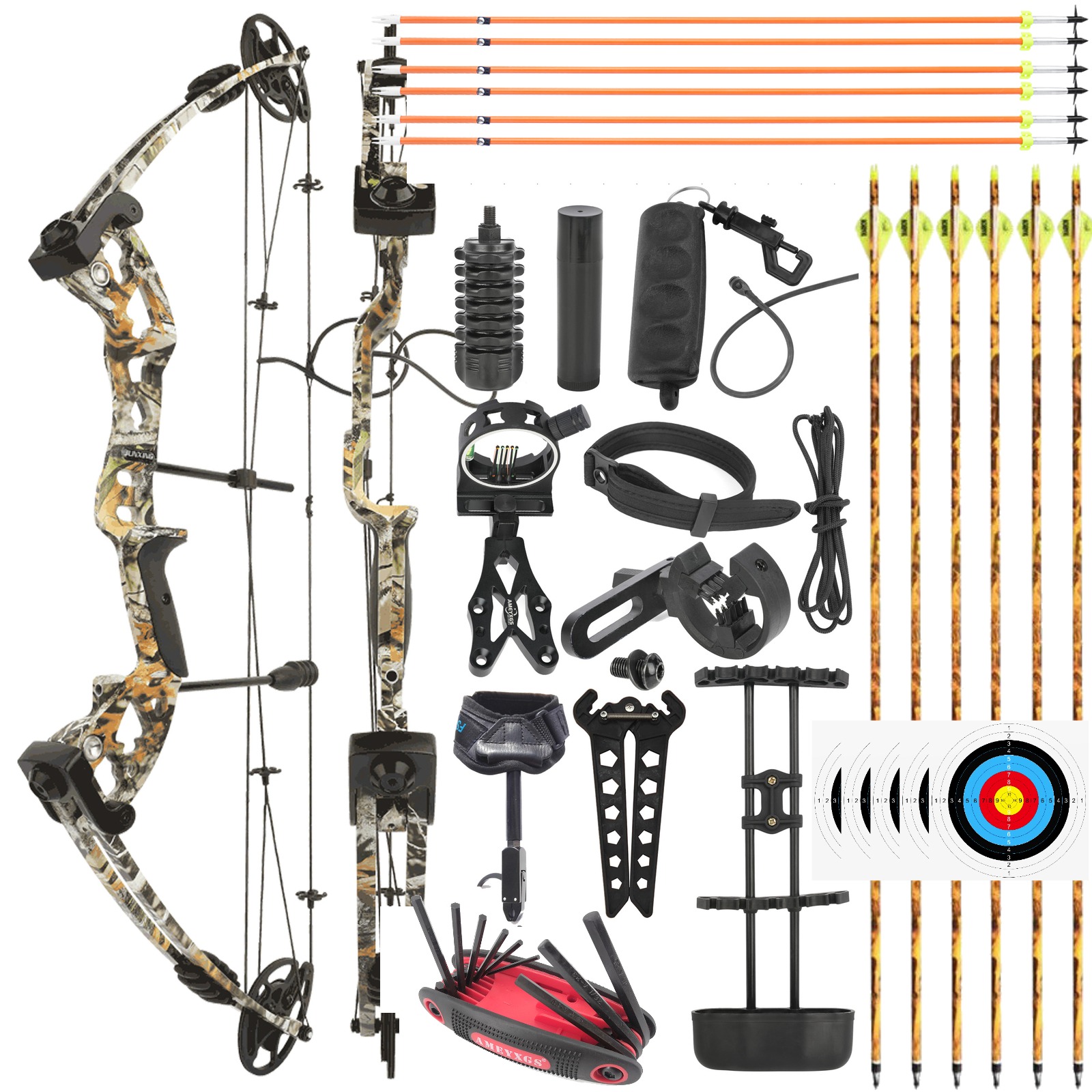 JUNXING M131 Compound Bow Hunting Set for  Hunting Target Bowfishing