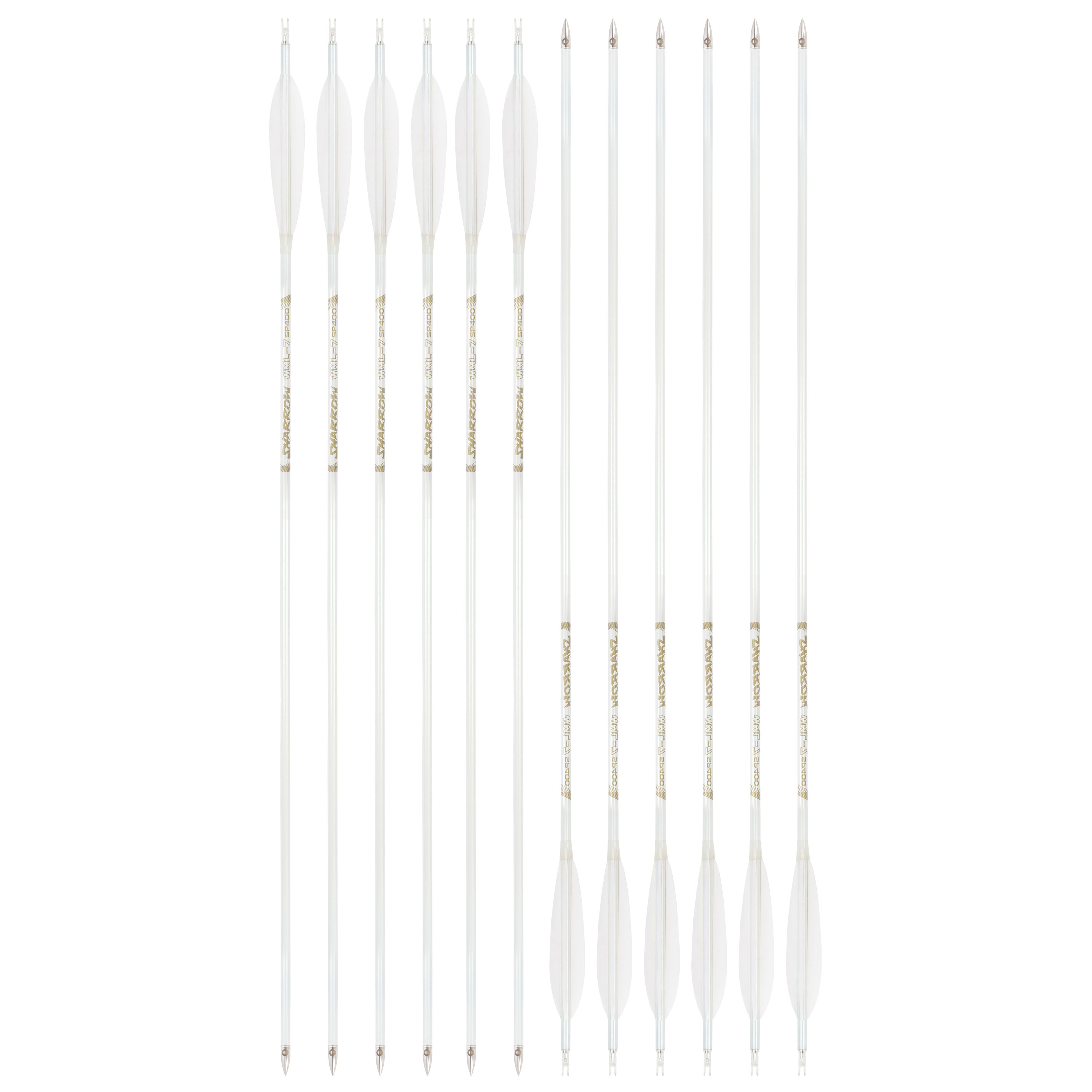 Hunting Fletched Arrows Pure Carbon Feather Spine 400-800