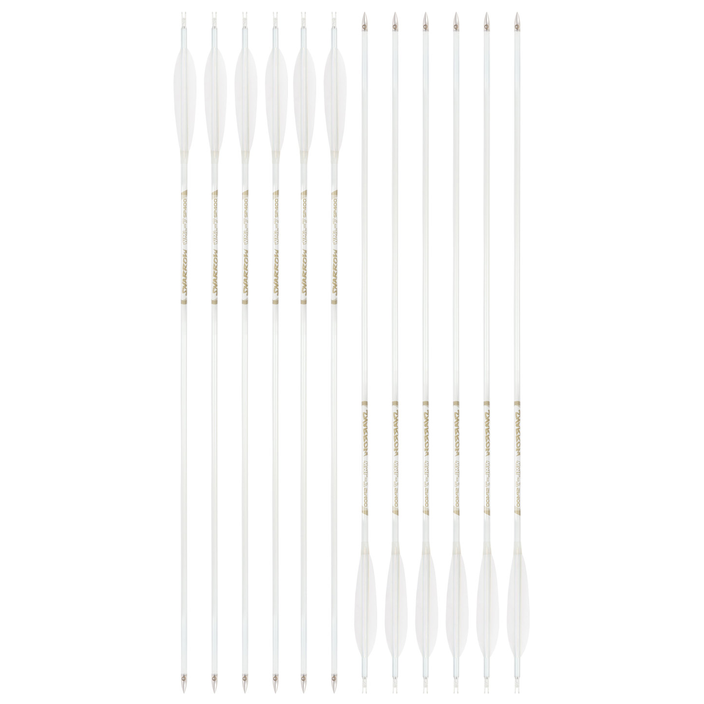 Hunting Fletched Arrows Pure Carbon Feather Spine 400-800