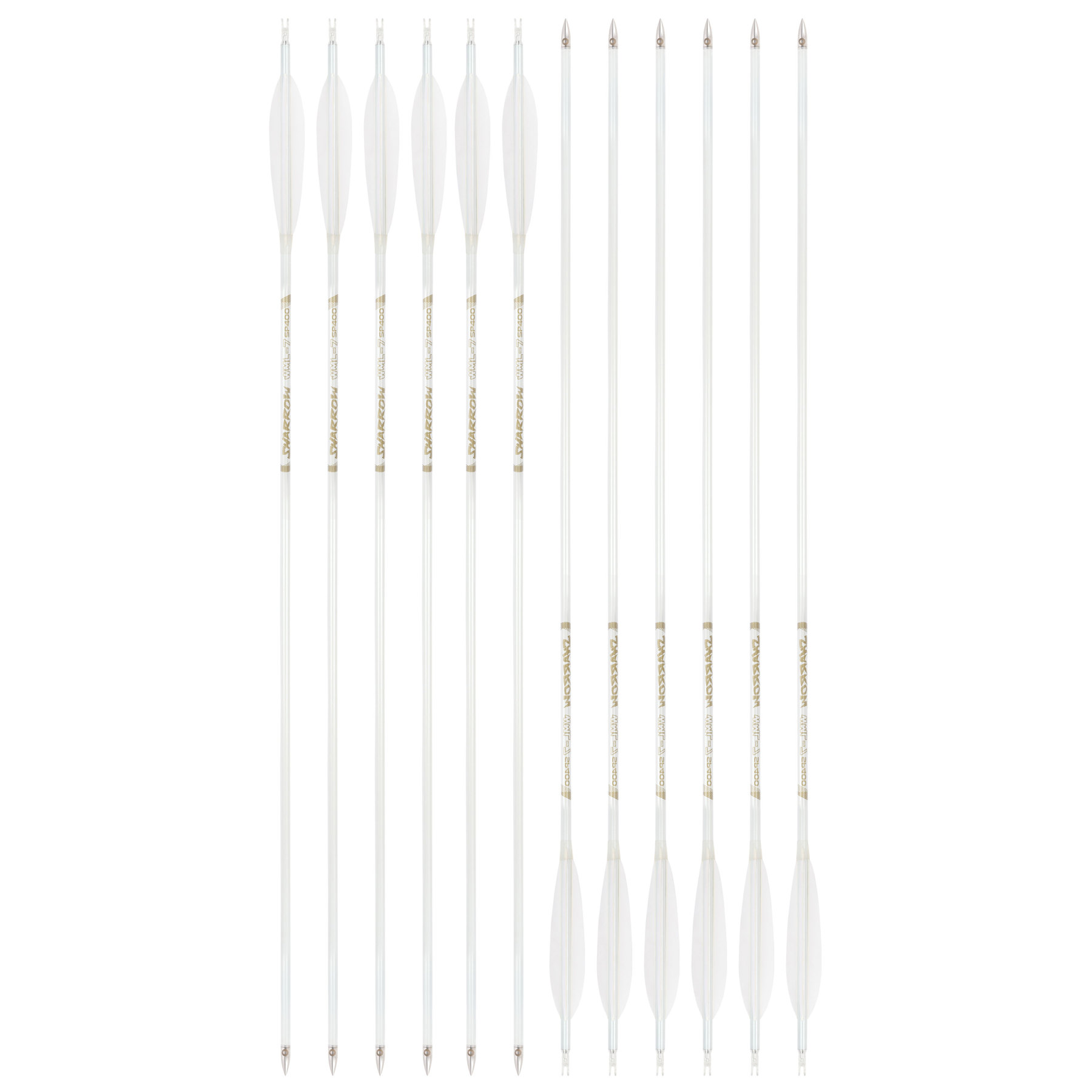 Hunting Fletched Arrows Pure Carbon Feather Spine 400-800