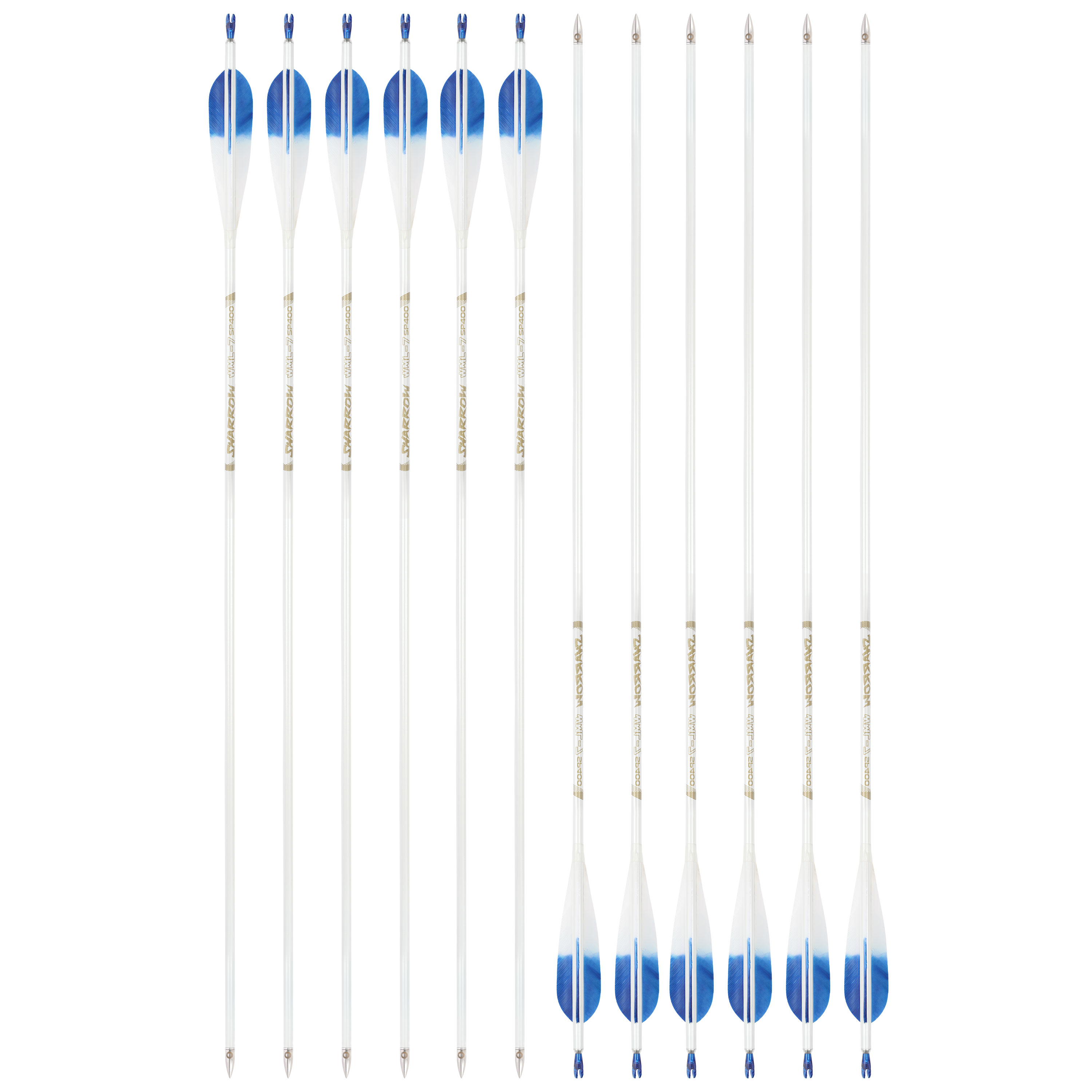  Pure Carbon Hunting Arrows Fletched Feather Spine 400-800