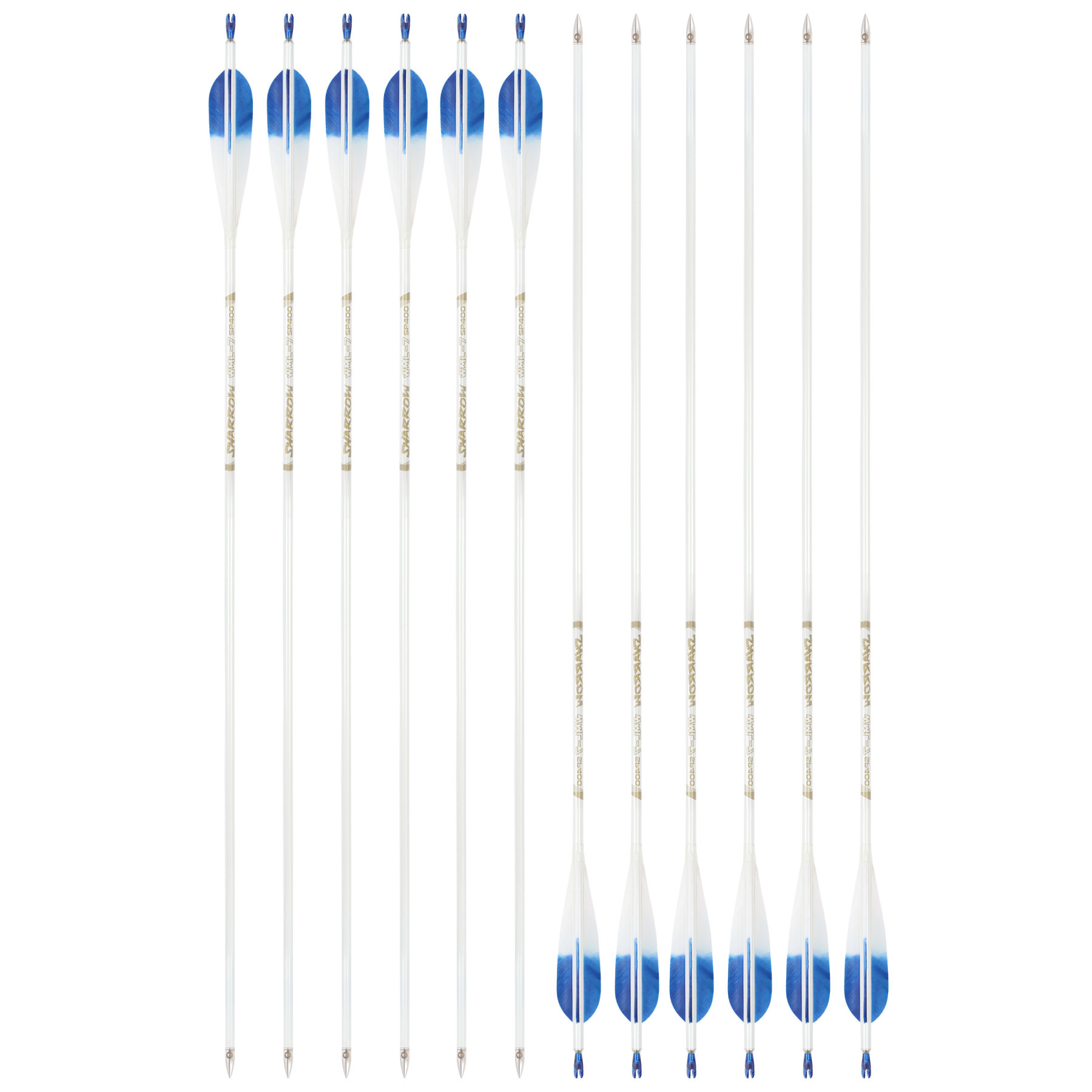  Pure Carbon Hunting Arrows Fletched Feather Spine 400-800