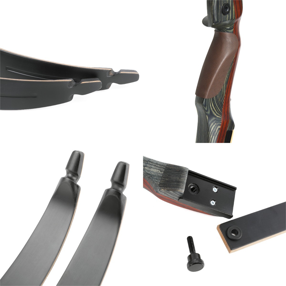 62" Takedown Recurve Bow and Arrows Hunting Set 20-50lbs