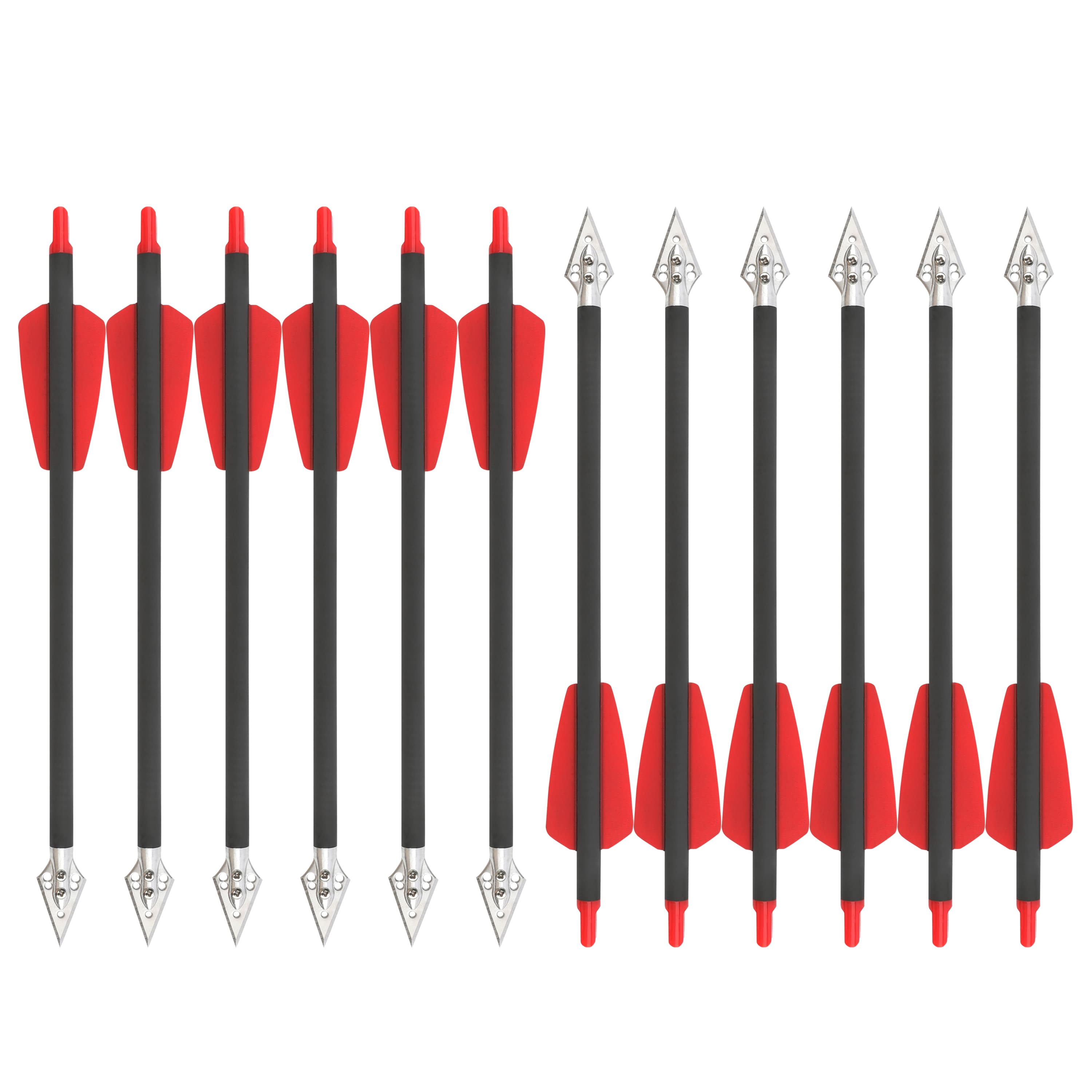 9" Pure Carbon Crossbow Bolts Fixed Blade Hunting & Target