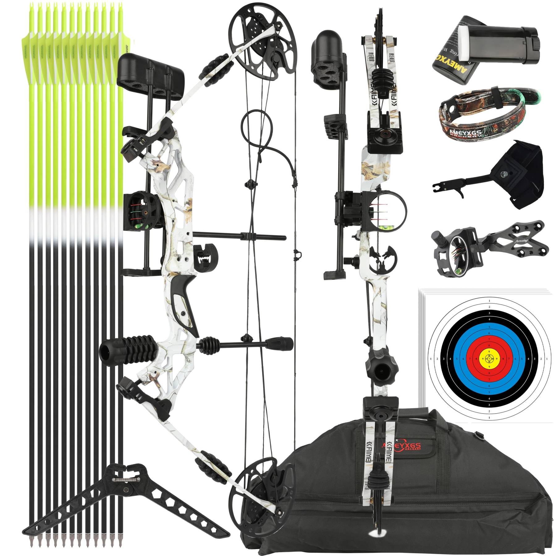 KAIMEI HAN Compound Bow 30-70lbs Archery Target Bow and Arrows