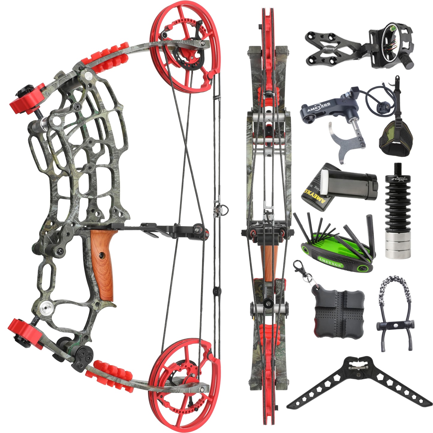Dual-Use Compound Bow Set 19" Shoots Arrows Bow RH LH