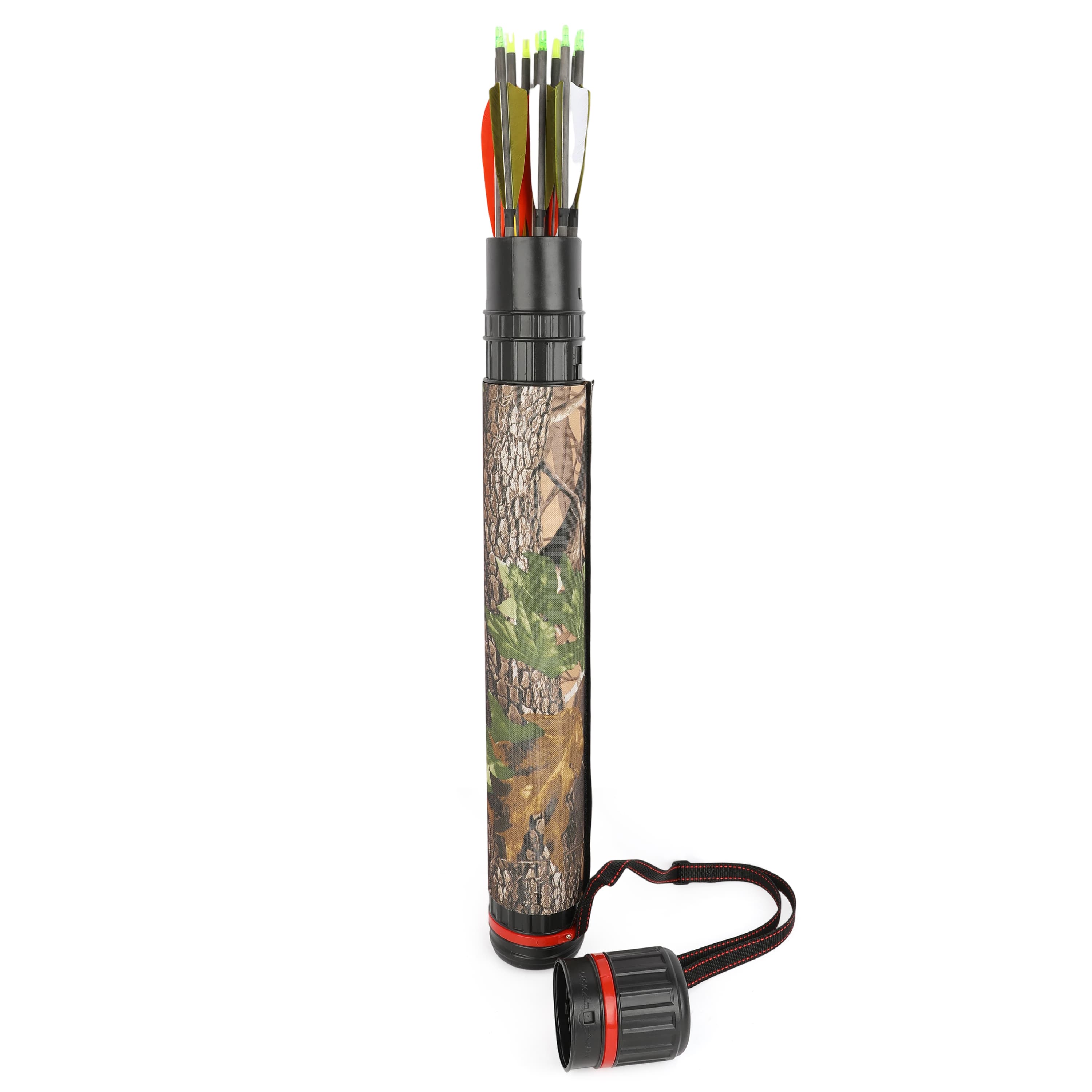 Archery Arrow Tube Quiver 63–105cm Adjustable Back Bag