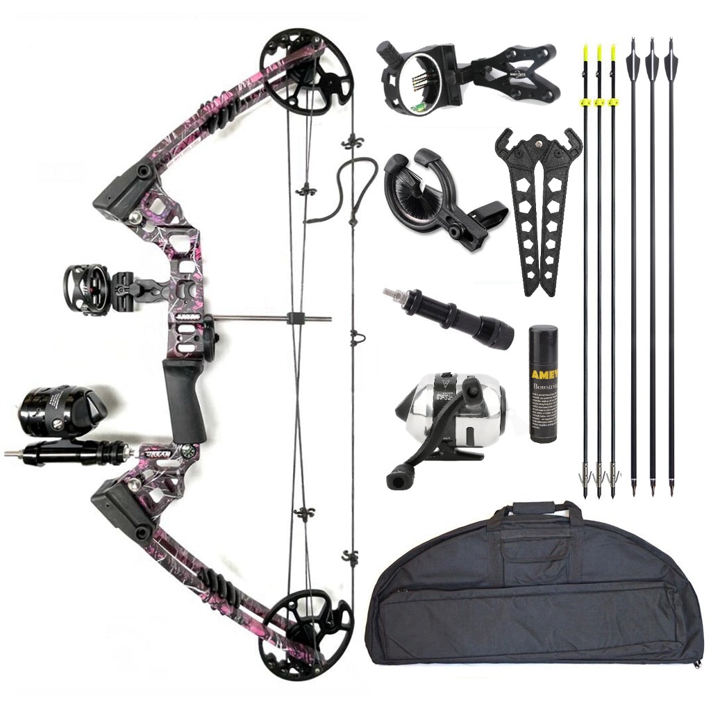 Arc à Poulies Compound Réglable 20-70lb - Set Avec Flèches, 320 FPS - Pour Chasse Ou Tir, Neuf