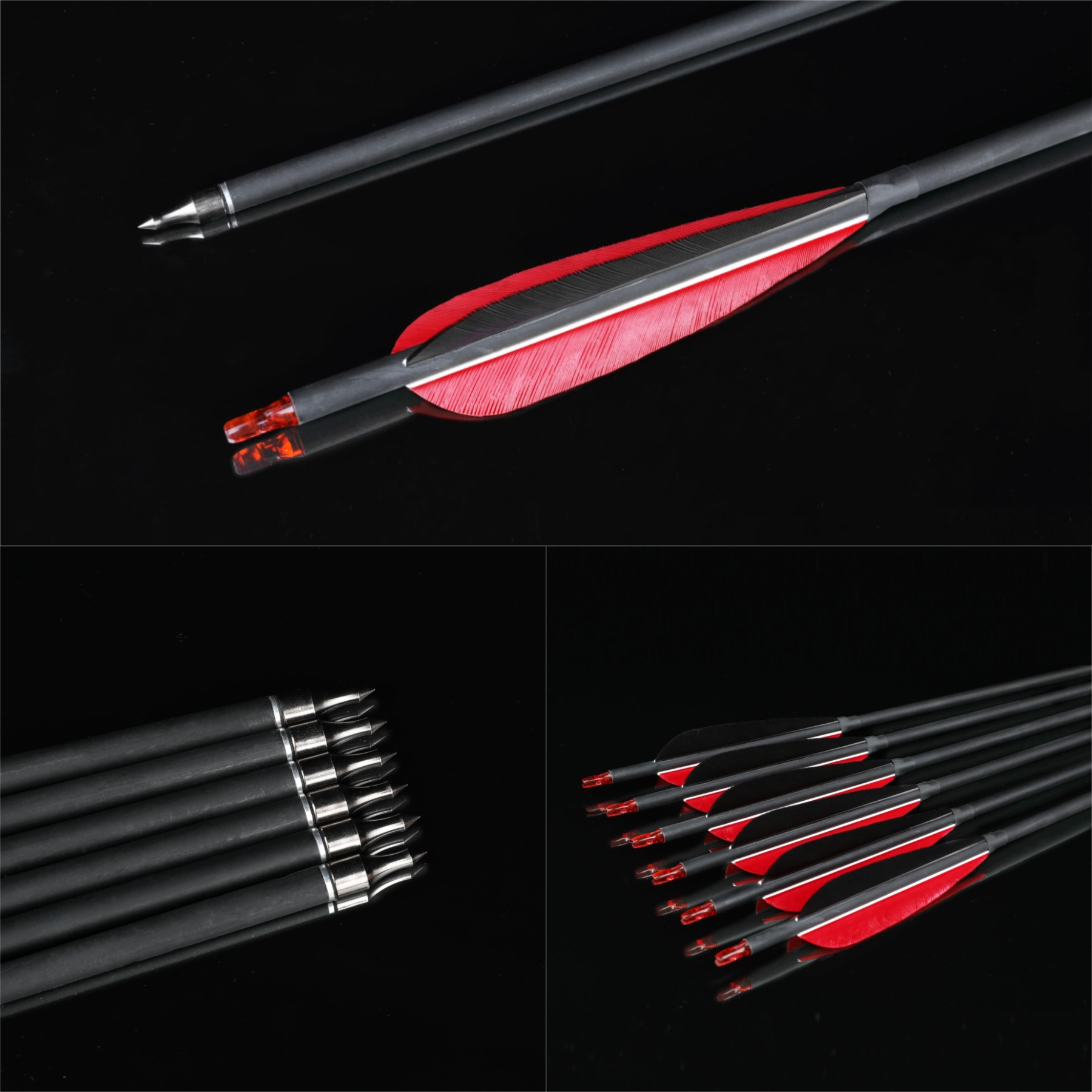  35" Carbon Arrows 500-Spine with Turkey Feathers Hunting