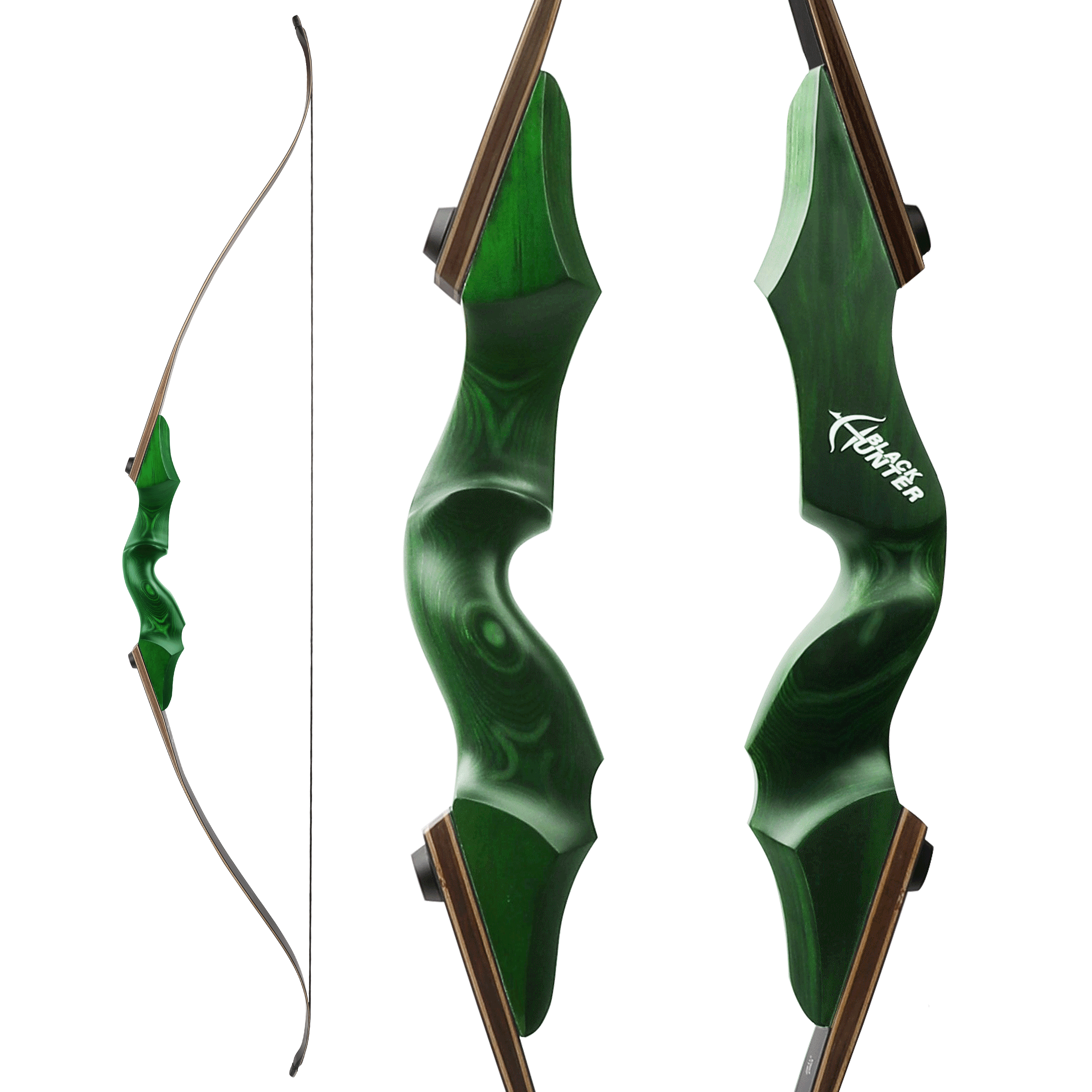 BLACK HUNTER American Hunting Recurve Bow 60" Takedown Target LH RH
