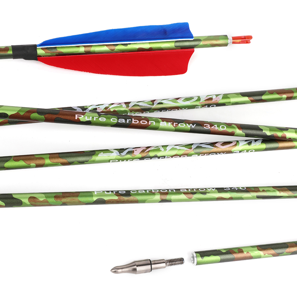Pure Carbon Arrows Vane Spine 340 Recurve Compound Hunting
