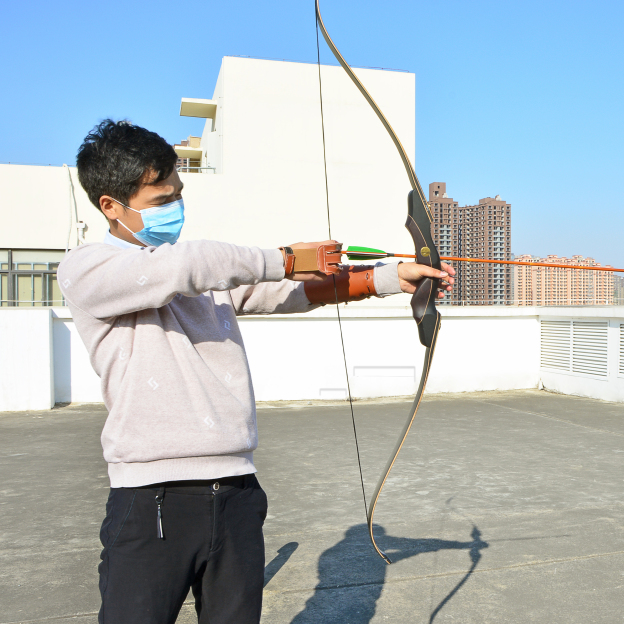 60" Takedown Recurve Bow 50-60lbs, Colorful Wood Riser & Maple Core