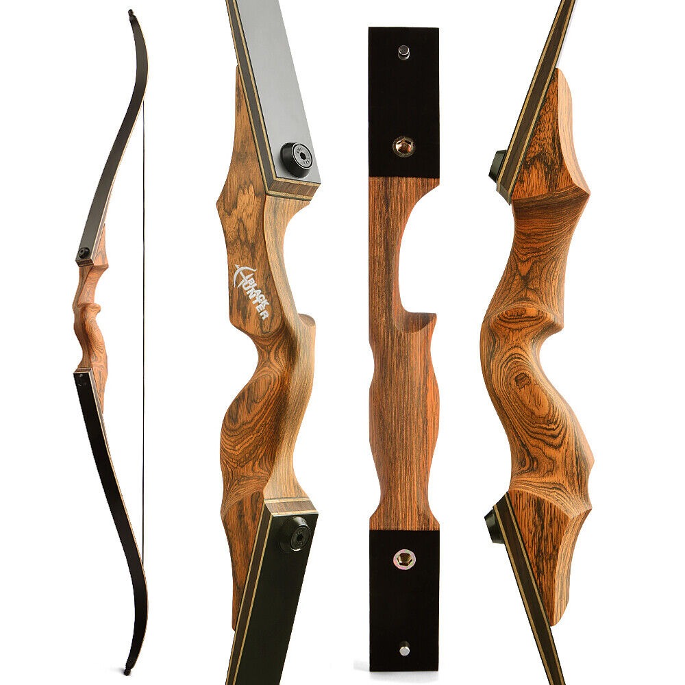 BLACK HUNTER American Hunting Recurve Bow 60" Takedown Target LH RH
