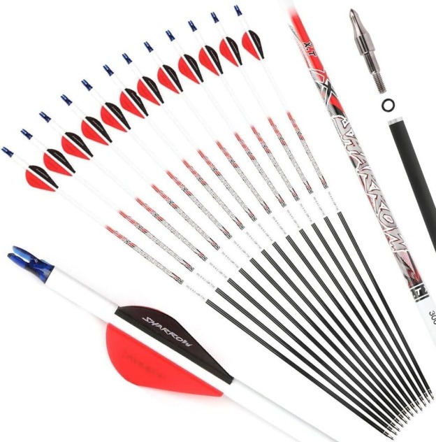 32 inch Pure Carbon Arrows ID6.2 SP300-800 Recurve Bow Compound Bow 