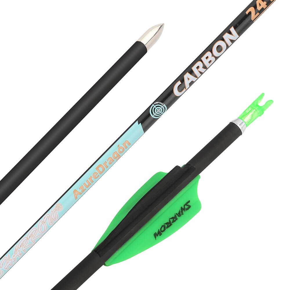 Pure Carbon Arrows 32 inch SP300-1000 Vanes .003" Recurve Compound Bow