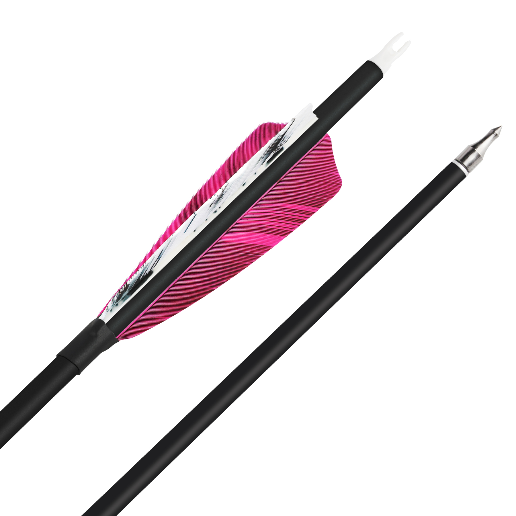 Hunting Practice Arrow Natural Feather Carbon Spine 500