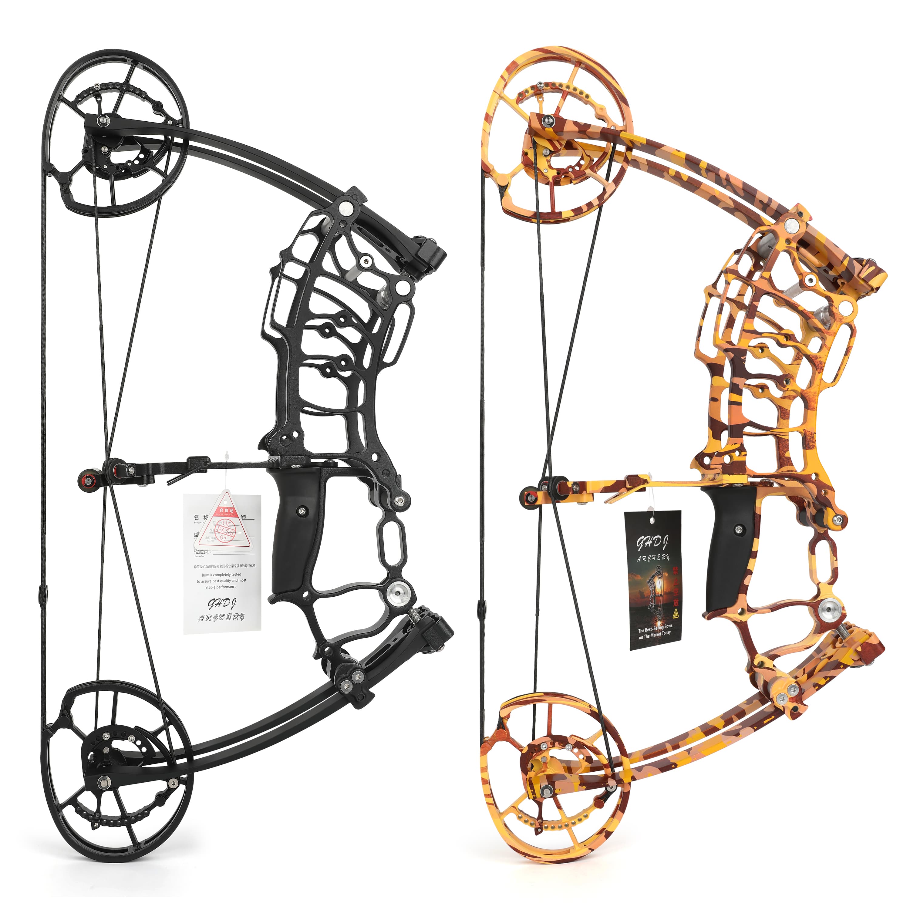 Dual-Use Compound Bow 19" Shoots Arrows Steel Balls 30-70lbs RH LH