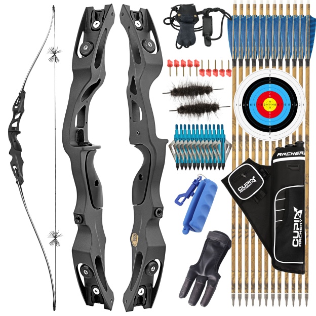  Recurve Bow 20-50lbs Adjustable 62" Hunting Kit