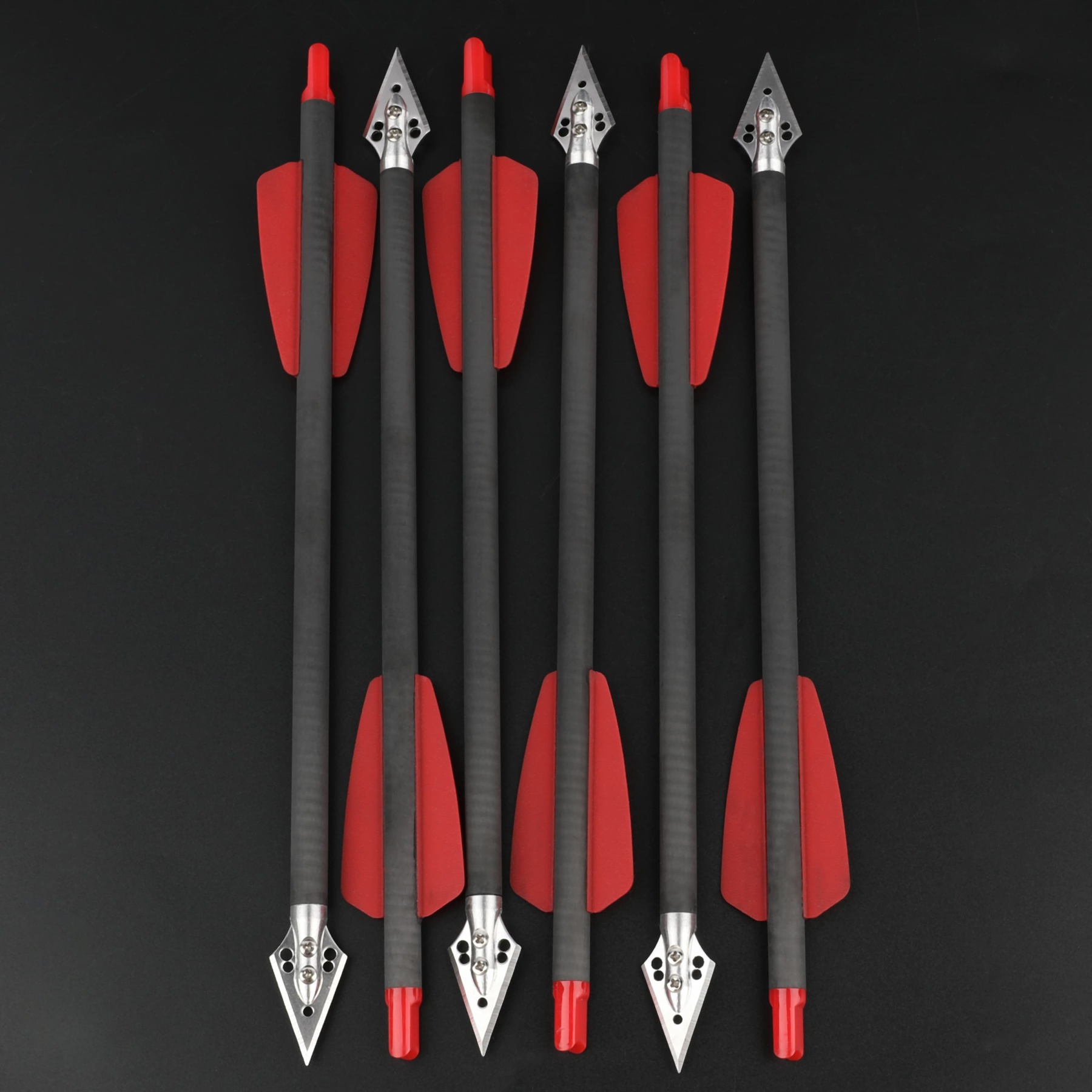 9" Pure Carbon Crossbow Bolts Fixed Blade Hunting & Target