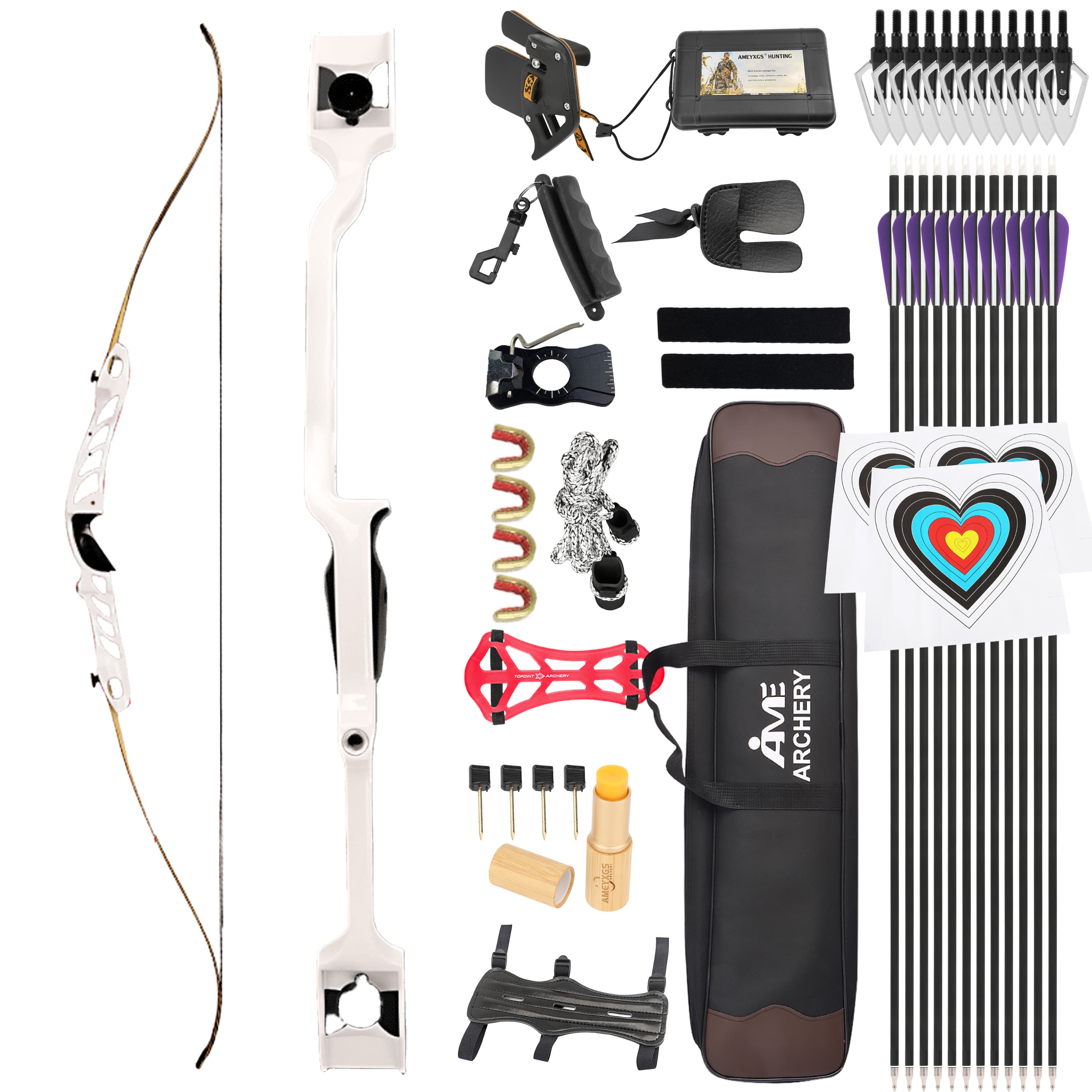 ]Archery18-38lbs Traditional Recurve bow Hunting Target