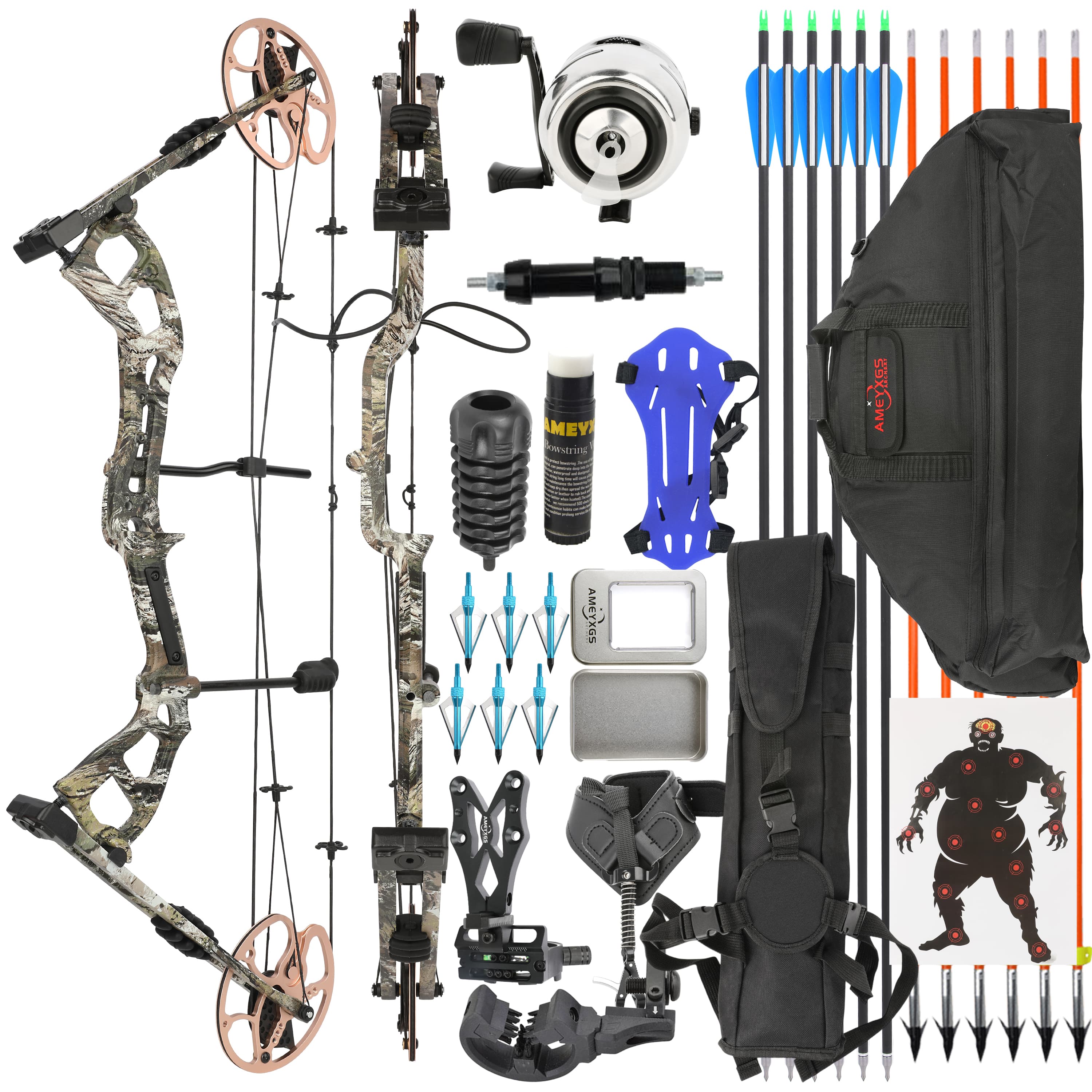 Archery Compound Bow Set 0-70lbs Let-off 80% Target