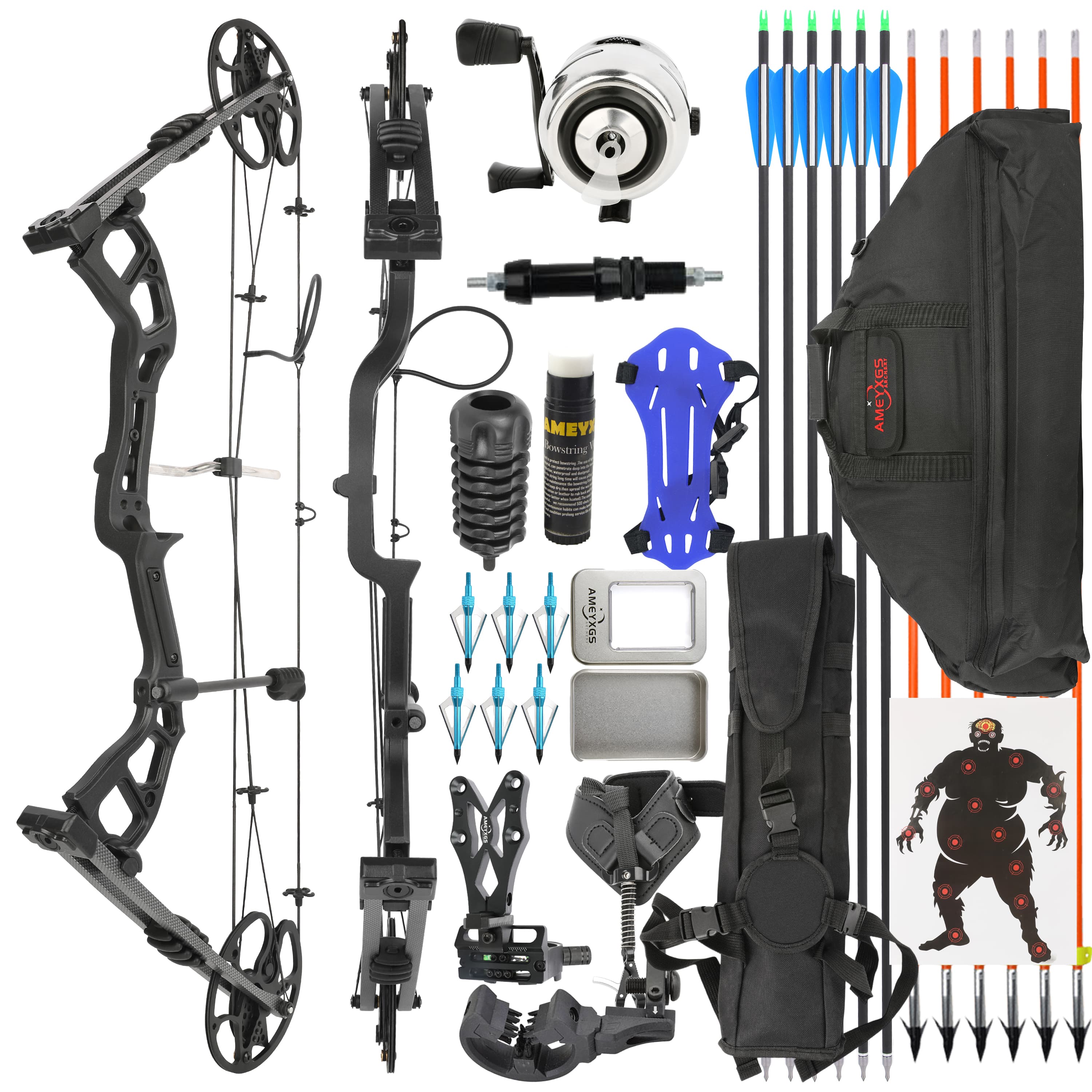 Archery Compound Bow Set 0-70lbs Let-off 80% Target
