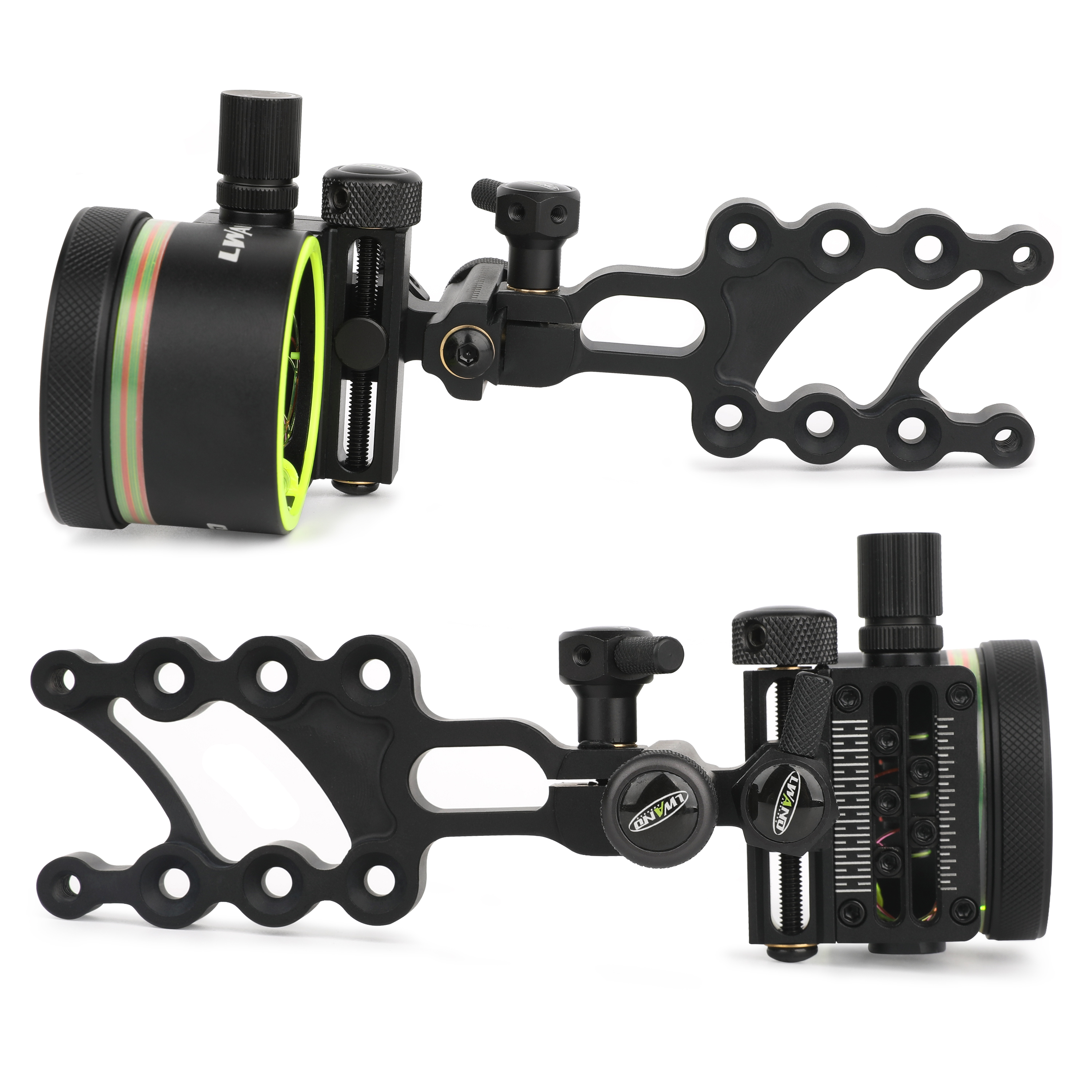 Right-Handed Alloy Compound Bow Sight, 4-Way Micro-Adjustable 0.019" Fiber