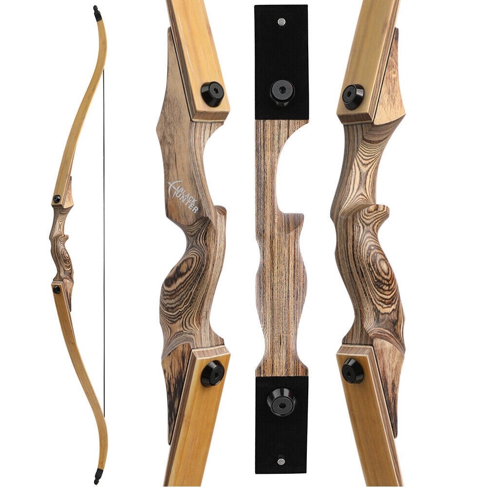 BLACK HUNTER American Hunting Recurve Bow 60" Takedown Target LH RH