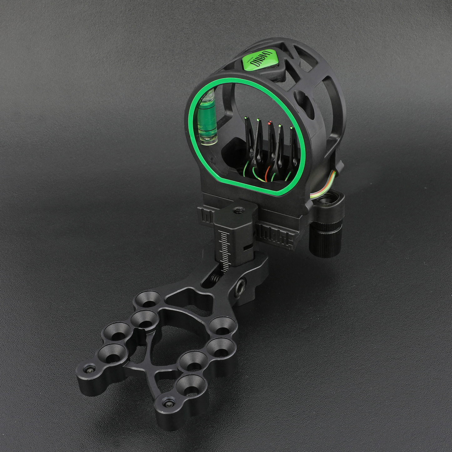 5 Pin Compound Bow Sight 0.019" Optical Fiber Micro Adjustable LED