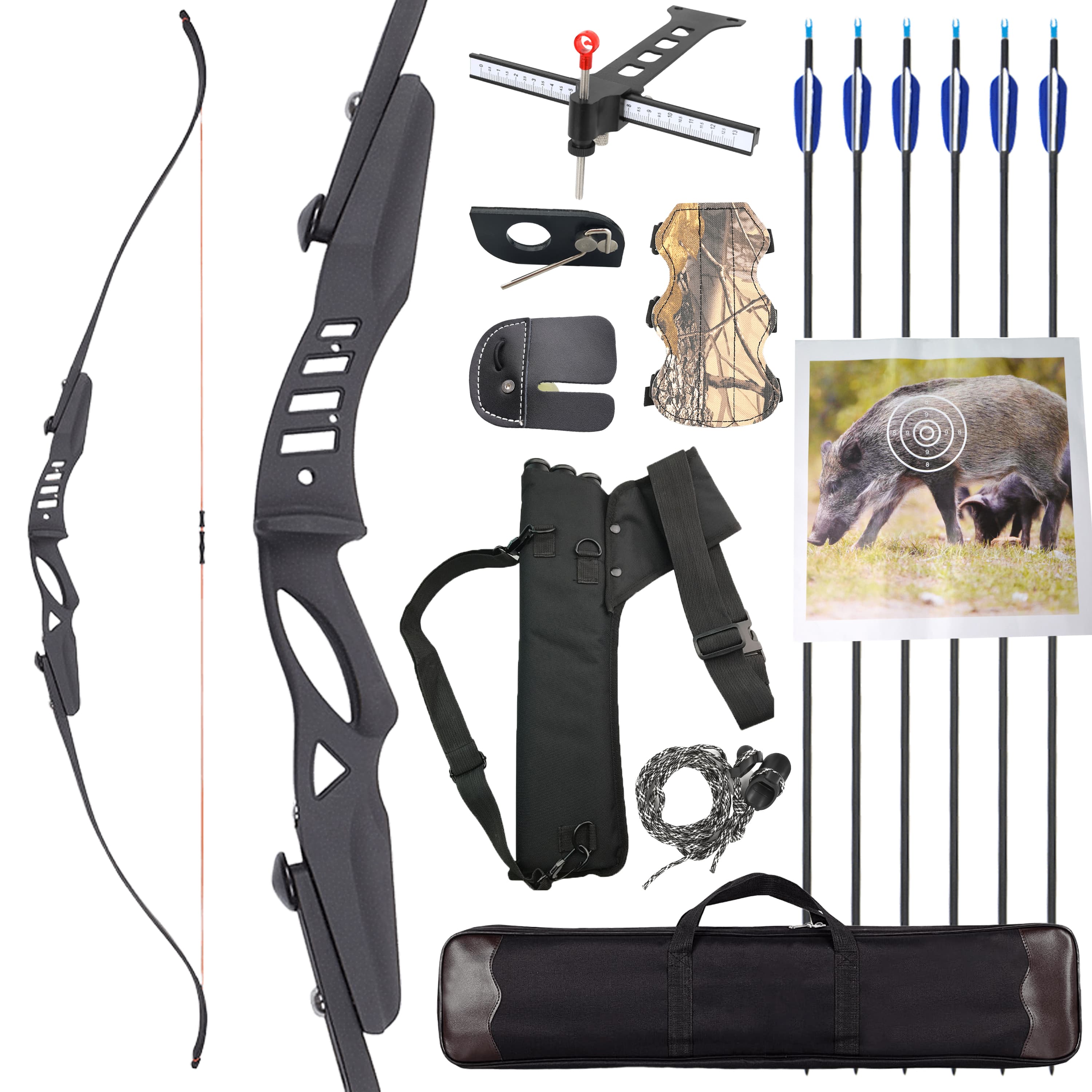 20lbs ILF Recurve Bow Kit Takedown Hunting Bow Archery Target