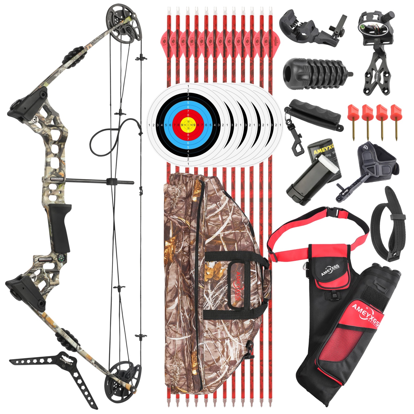 Compound Bow Set 0-70lbs Archery Let-off 80% RH LH