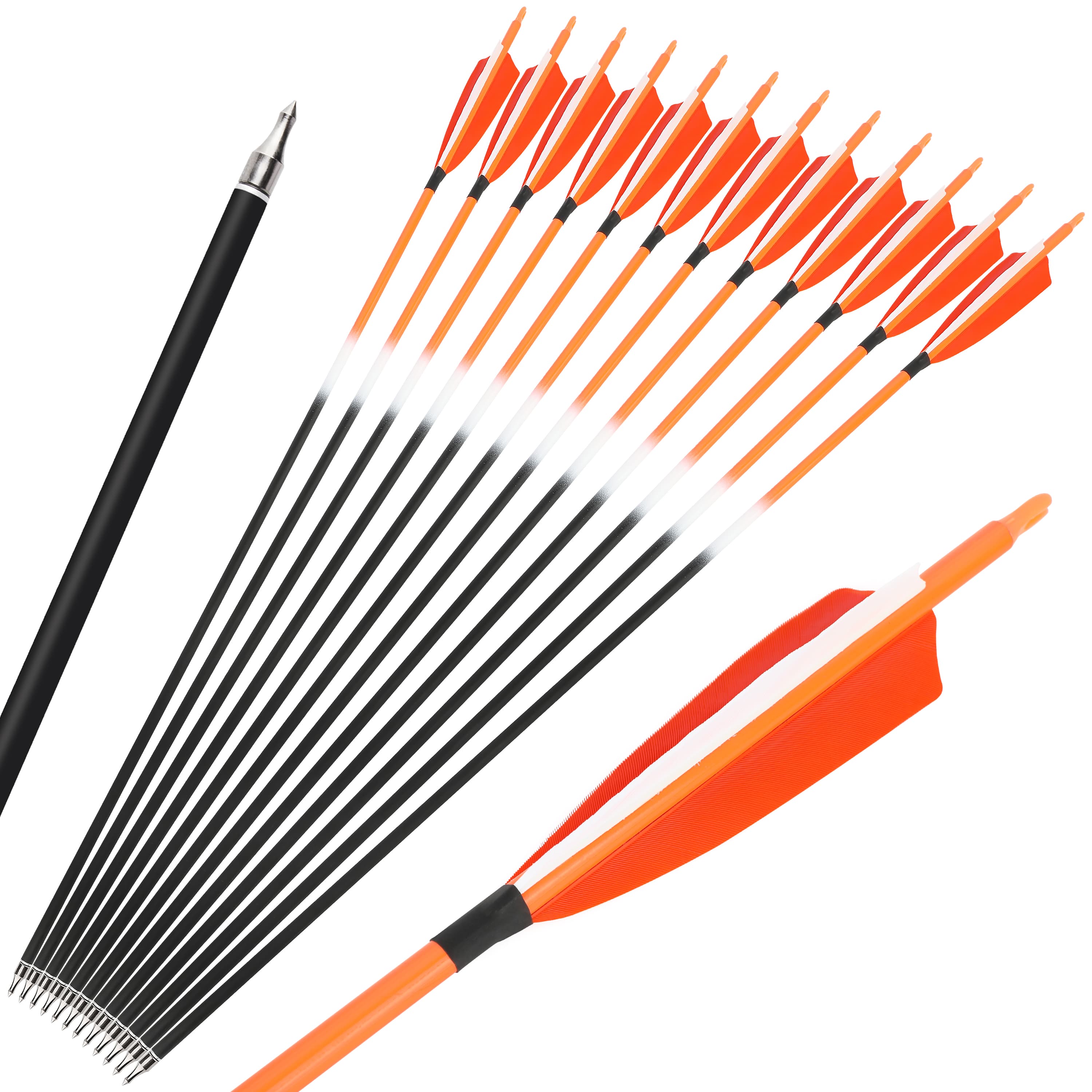 Fletching Carbon Arrows 500 Spine Turkey Feather Target & Hunting