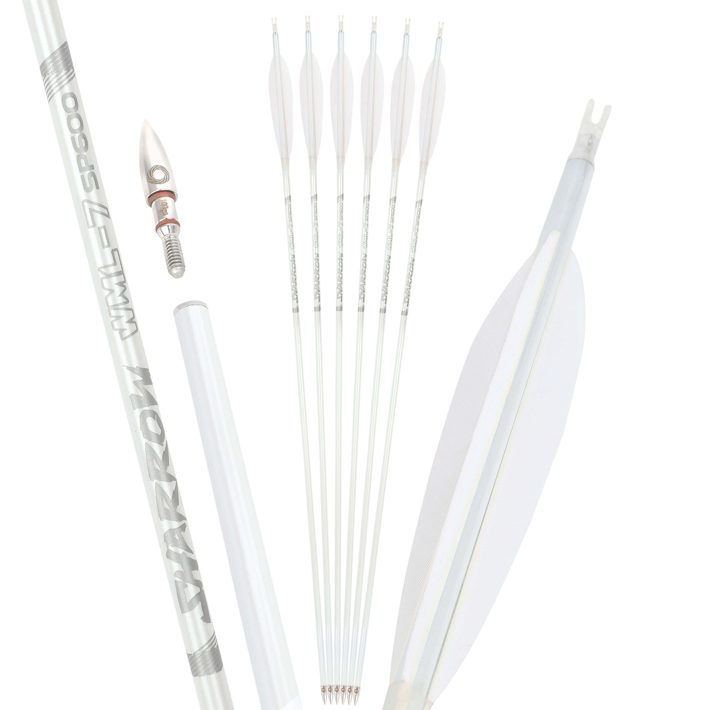 Hunting Fletched Arrows Pure Carbon Feather Spine 400-800