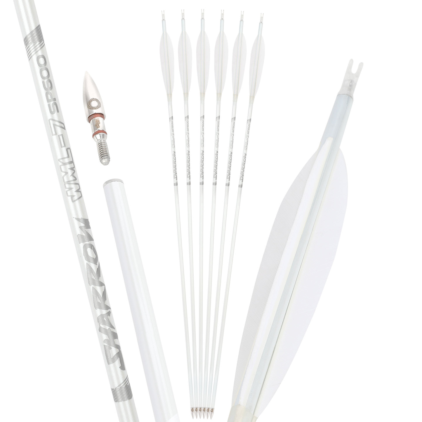 Hunting Fletched Arrows Pure Carbon Feather Spine 400-800