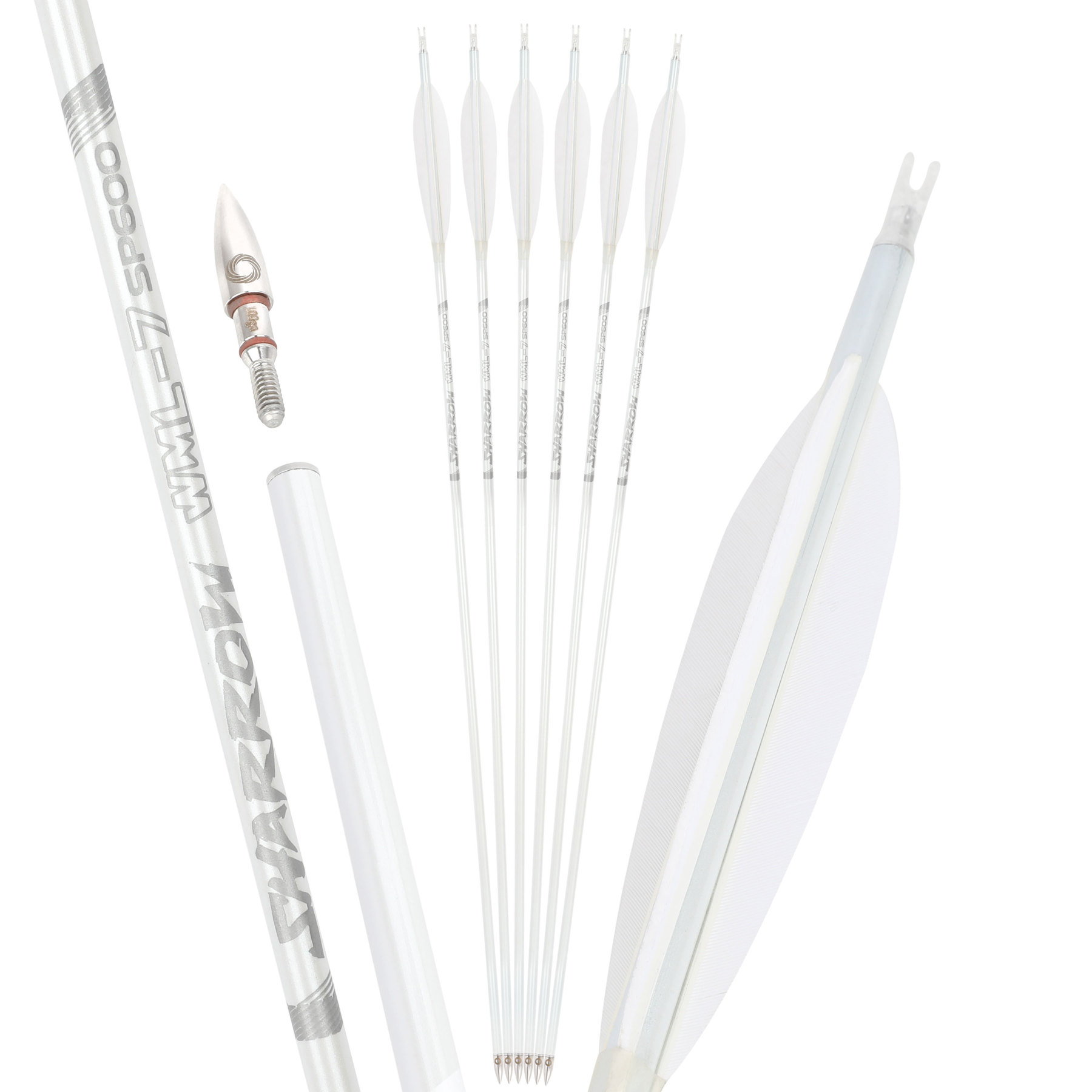 Hunting Fletched Arrows Pure Carbon Feather Spine 400-800